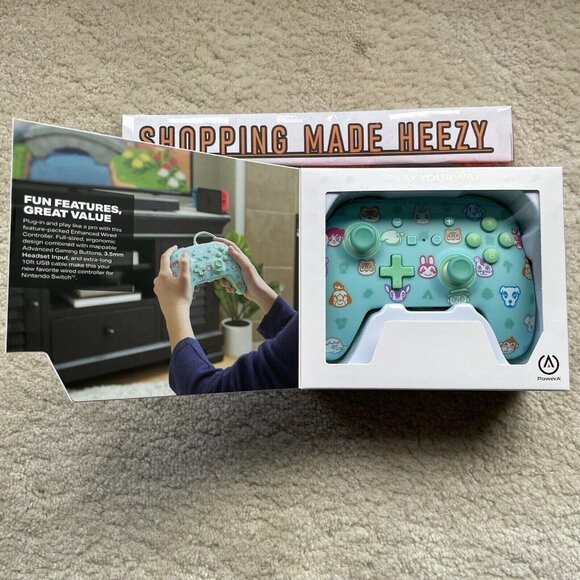 PowerA Nintendo Switch Animal Crossing New Horizons ACNH 10ft Wired Controller - Picture 2 of 9
